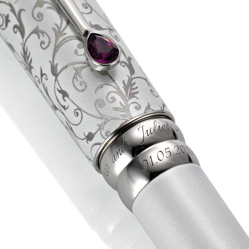 Load image 1 in gallery view. Personalized names and wedding date engraved on the Wedding Pen Prestige Edition.